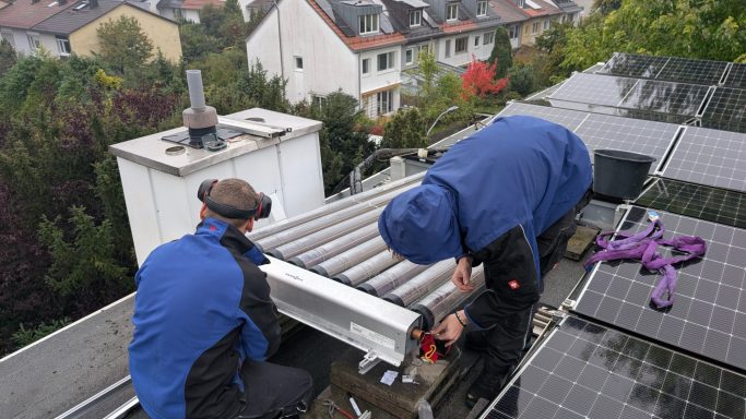 Röhren-Solarthermieanlage